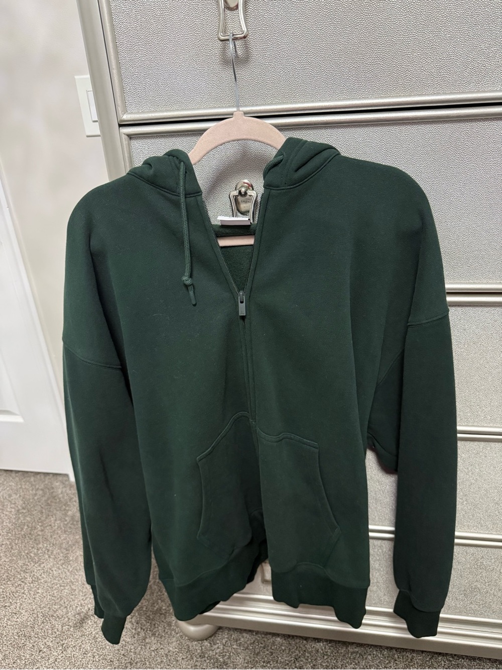 Aritizia Cozy Fleece Boyfriend Zip Hoodie Scarab XL